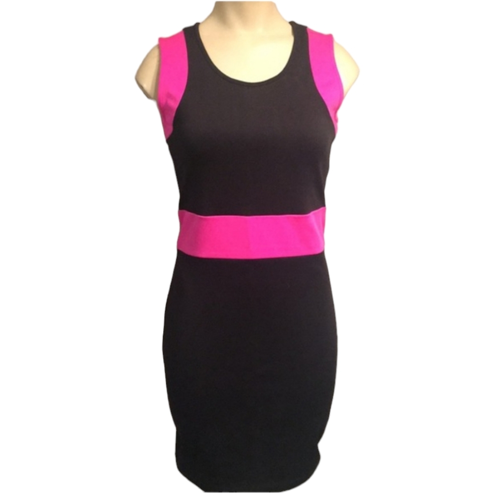 Candie's Sleeveless Mod Dress NWT Black with Hot Pink Juniors Size S
